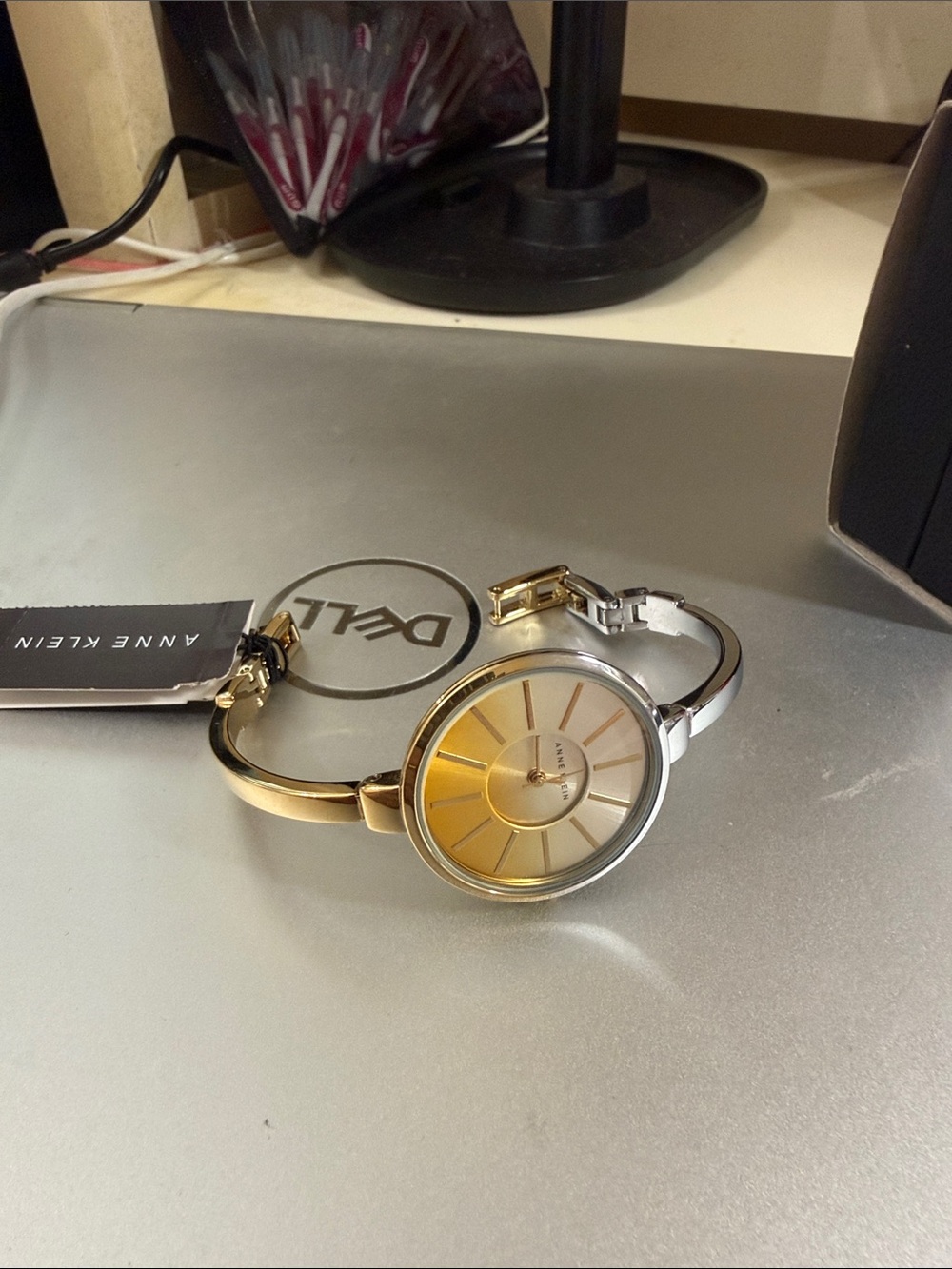 Anne Klein silver and gold bracelet watch NWT